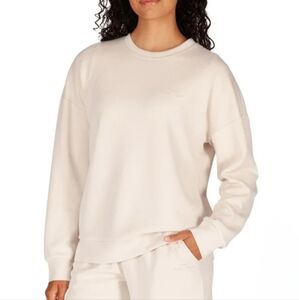 Lazy Pants Beige Sweatshirt Women's Small Cozy Pullover Fleece NWT